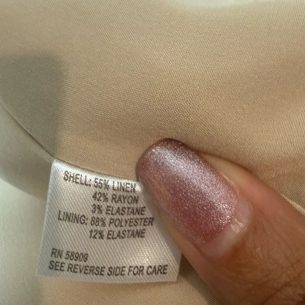 Gianni Bini Linen Beige corset style Sleeveless Top - Picture 4 of 4